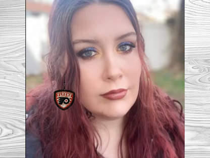 Philadelphia Flyers Badge Earrings