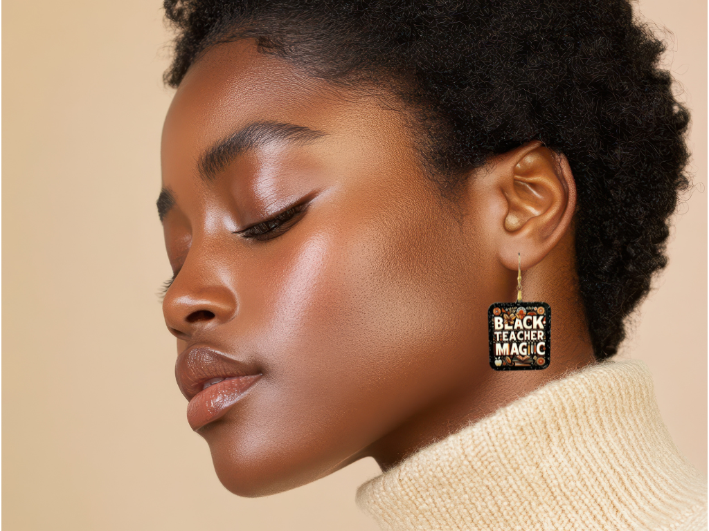 Black Teacher Magic Earrings