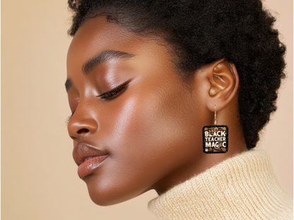 Black Teacher Magic Earrings