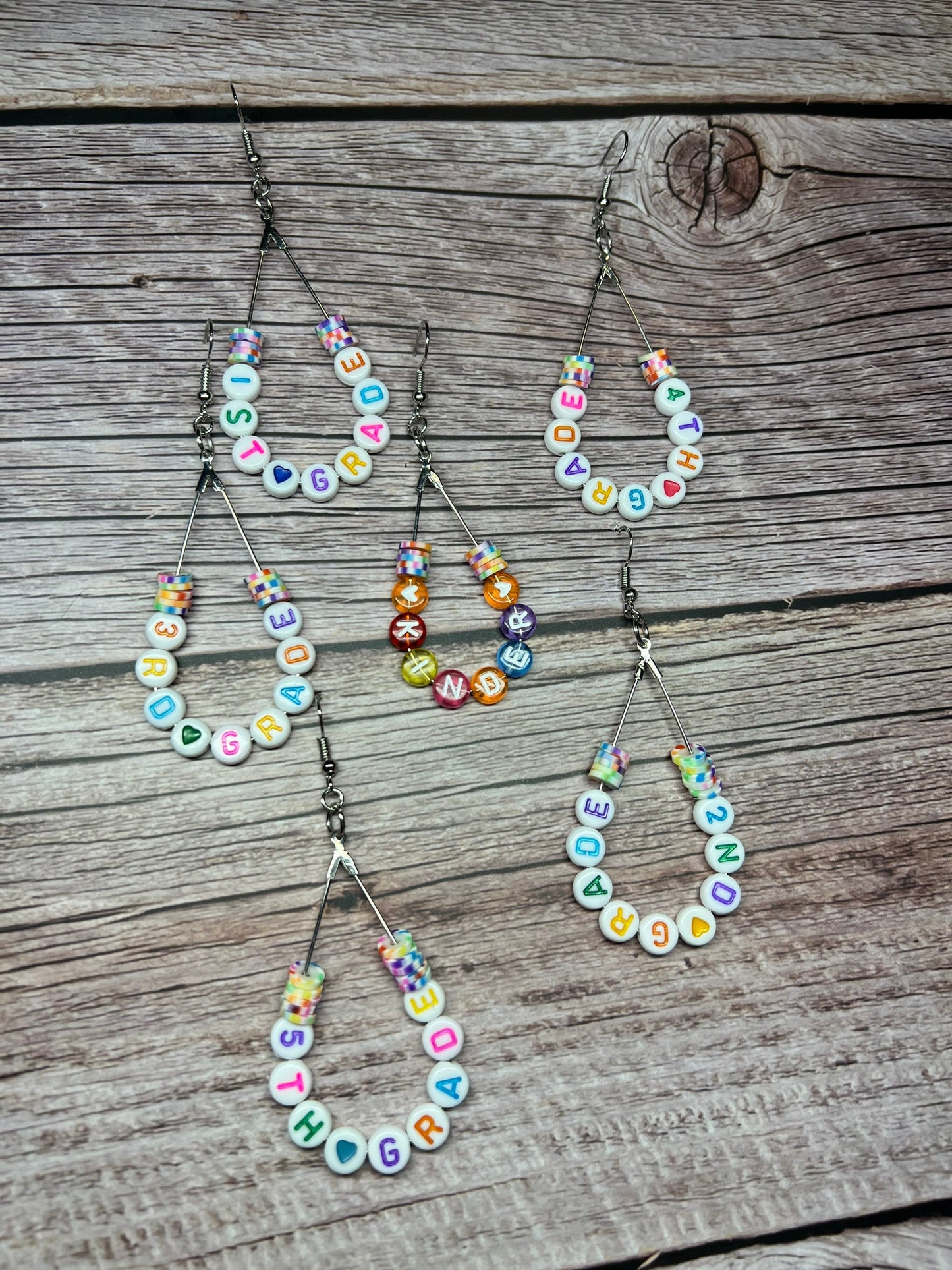 Kindergarten Teacher beaded Earrings