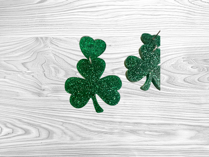 Shamrock with Heart Earrings