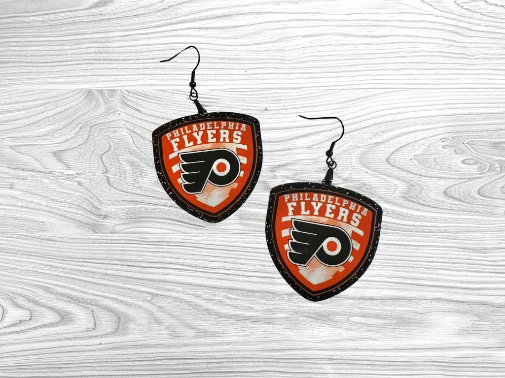 Philadelphia Flyers Badge Earrings