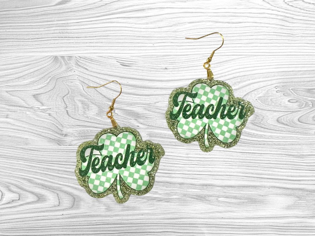 Teacher Clover Earrings