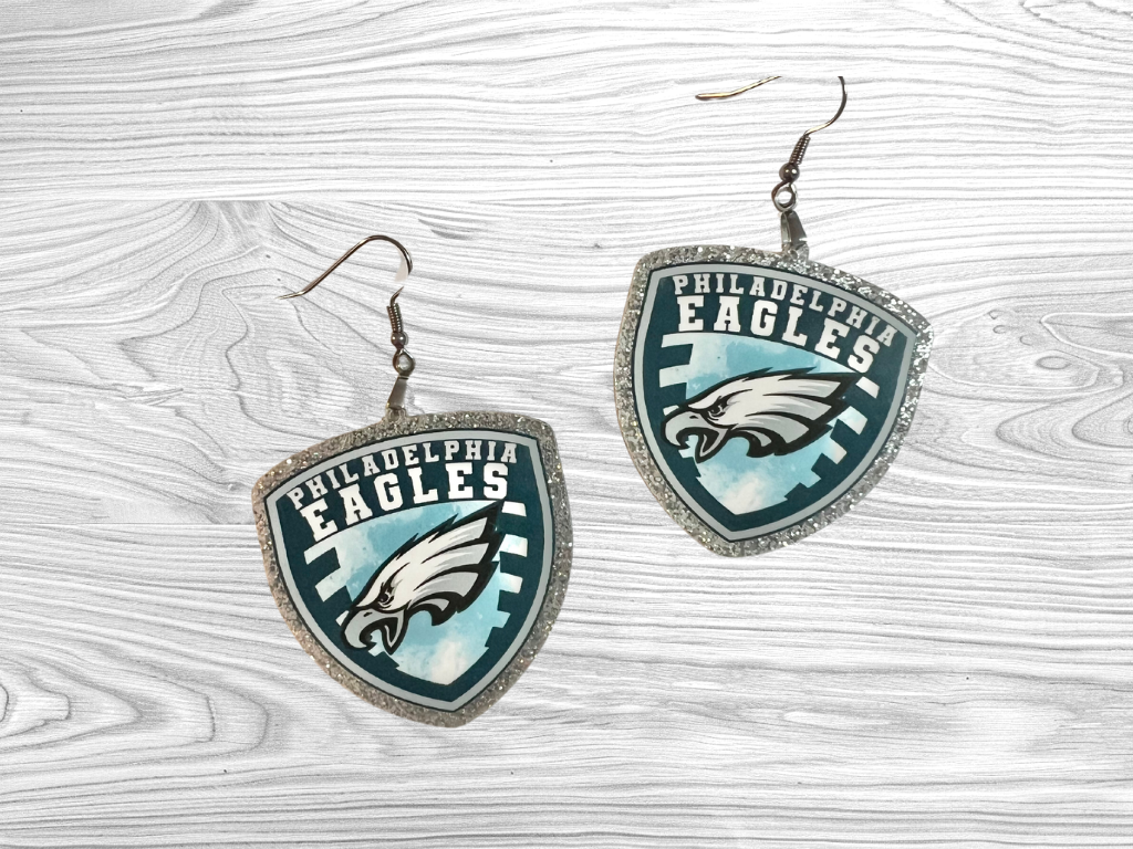 Philadelphia Eagles Badge Earrings