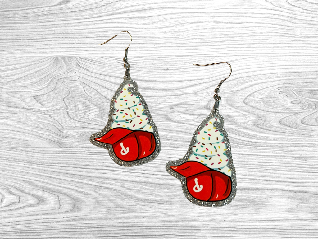 Phillies Helmet Ice Cream Earrings