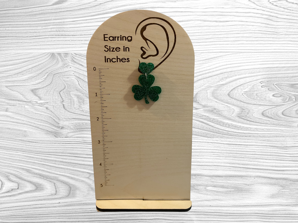 Shamrock with Heart Earrings