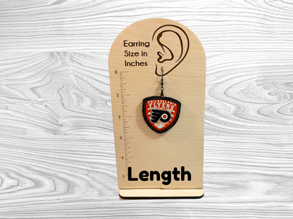 Philadelphia Flyers Badge Earrings