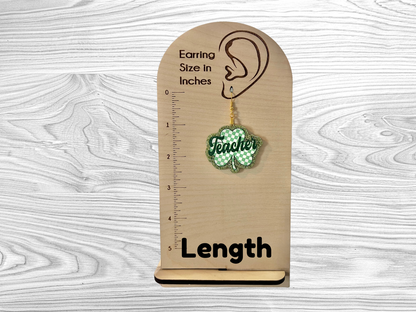 Teacher Clover Earrings