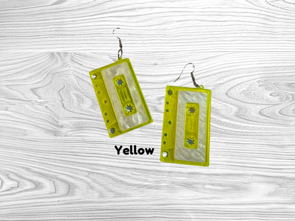 Neon Cassette Tape Earrings