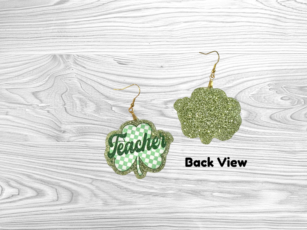 Teacher Clover Earrings