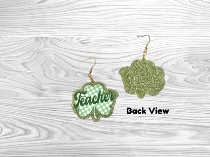 Teacher Clover Earrings