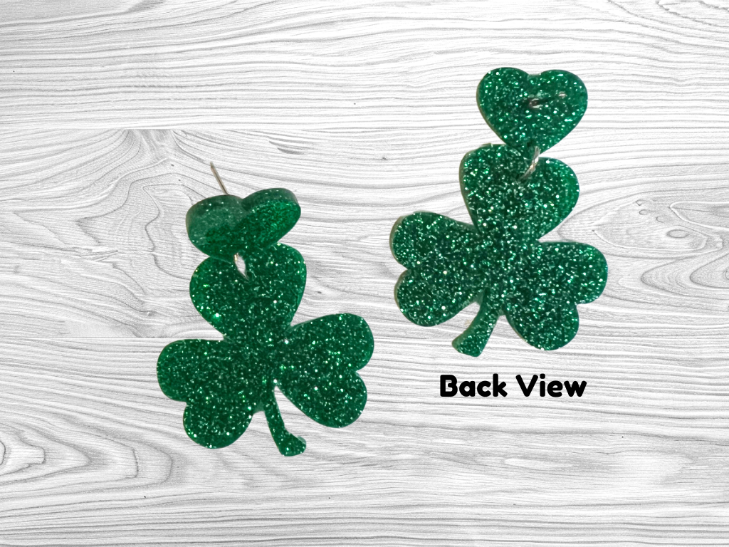 Shamrock with Heart Earrings