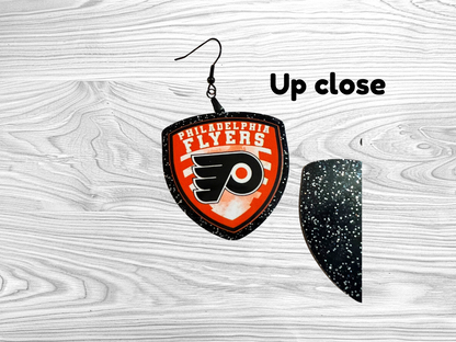 Philadelphia Flyers Badge Earrings