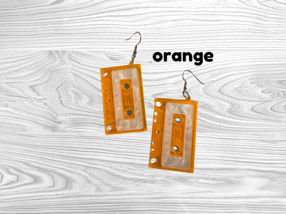 Neon Cassette Tape Earrings