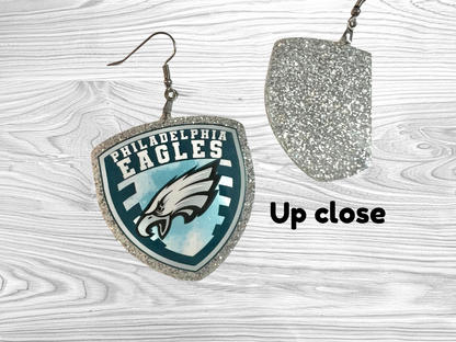 Philadelphia Eagles Badge Earrings