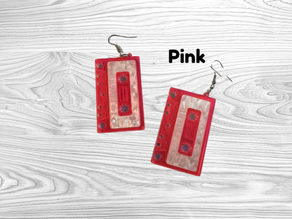 Neon Cassette Tape Earrings