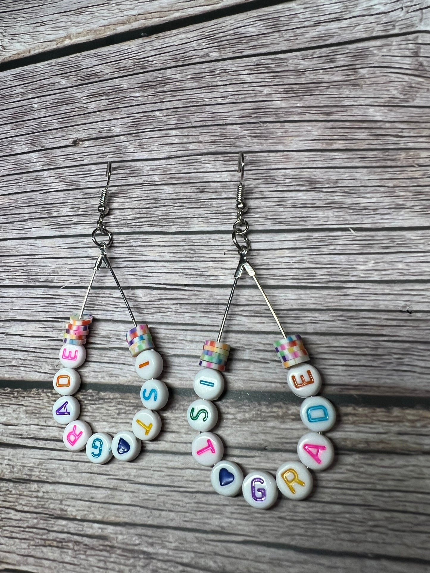 First Grade Teardrop Beaded Earrings