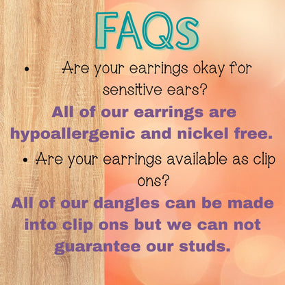 First Grade Teardrop Beaded Earrings