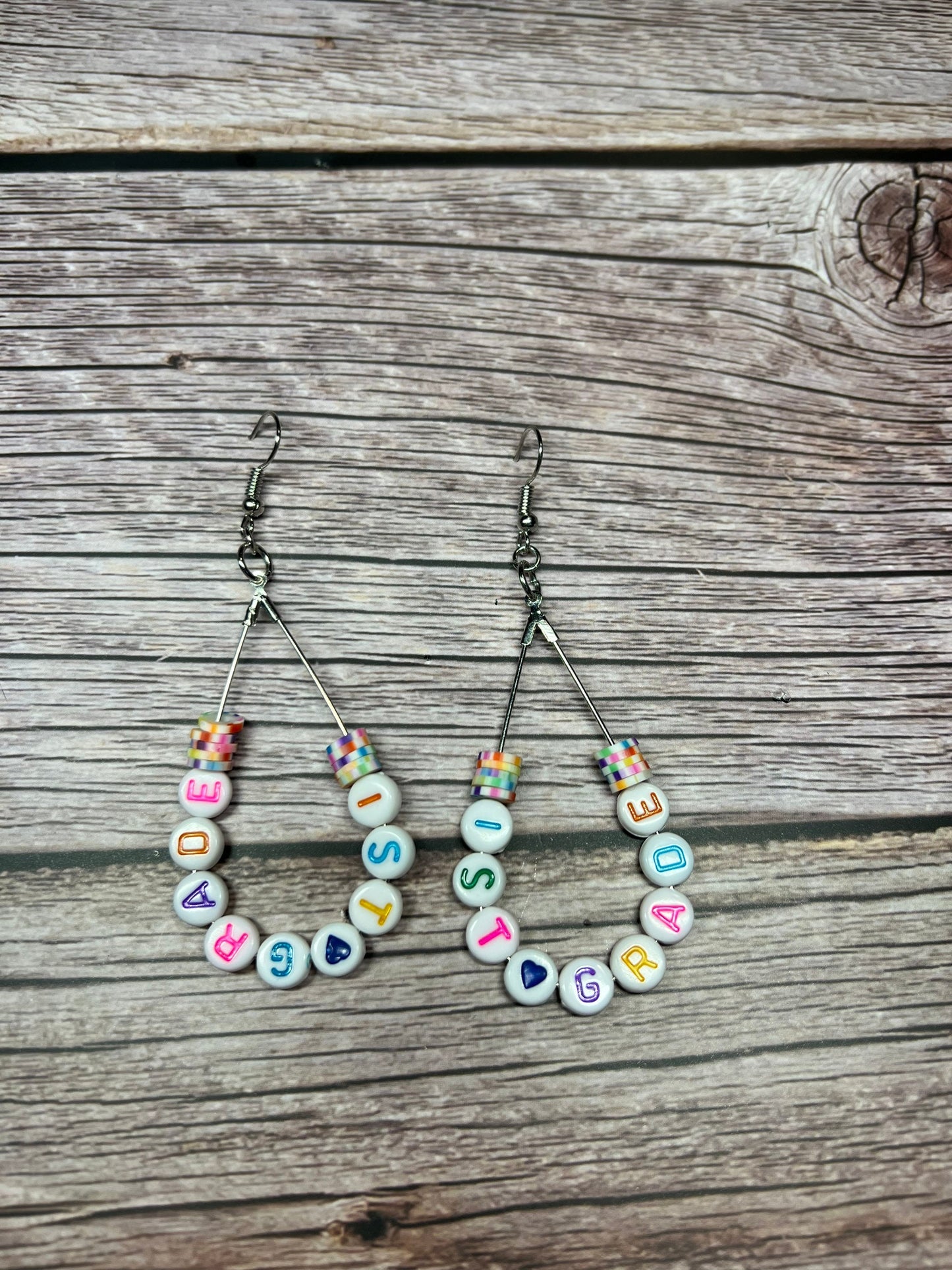 First Grade Teardrop Beaded Earrings
